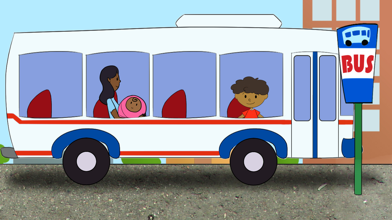 The Wheels on the Bus (city bus) - Nursery Rhymes - Mother Goose Club