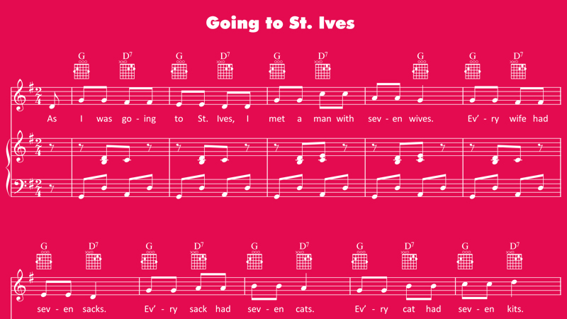 Image for Going to St. Ives – Sheet Music