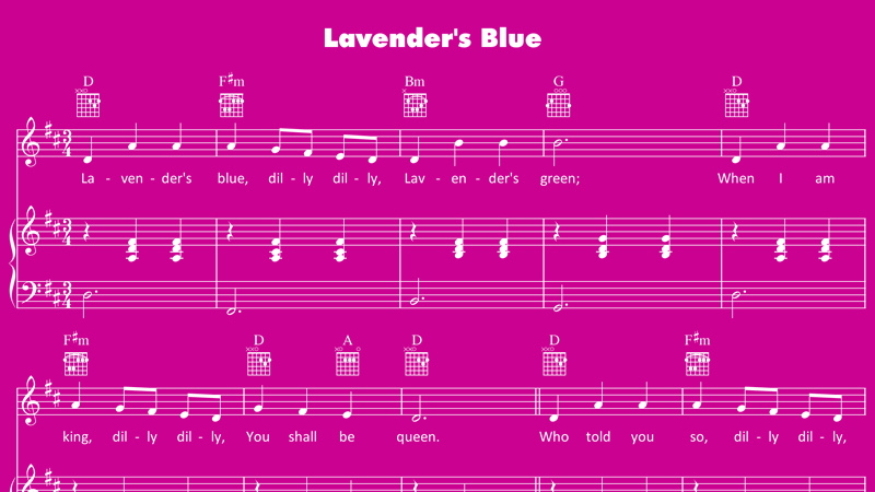 Image for Lavender’s Blue – Sheet Music