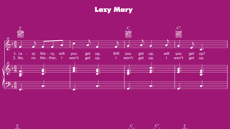Image for Lazy Mary – Sheet Music