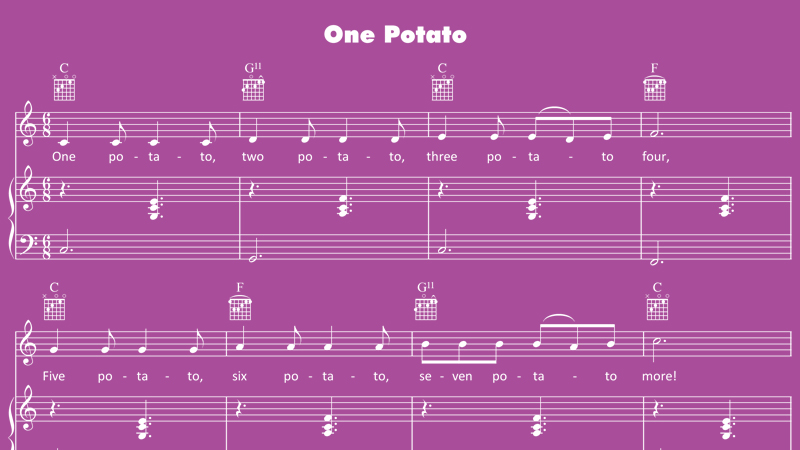 Image for One Potato, Two Potato – Sheet Music