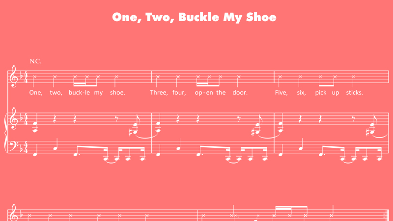 Image for One, Two, Buckle My Shoe – Sheet Music