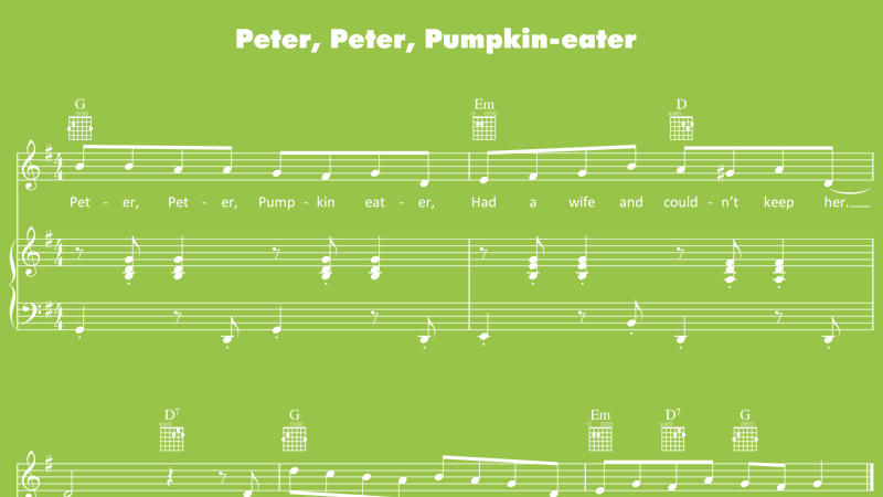 Image for Peter, Peter, Pumpkin Eater – Sheet Music