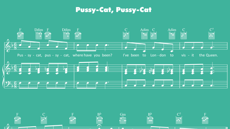 Image for Pussy-Cat, Pussy-Cat – Sheet Music