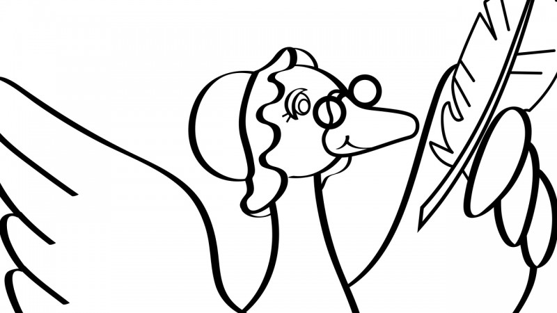 Image for Cackle, Cackle, Mother Goose – Coloring Page