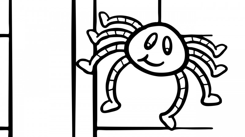 Image for Itsy Bitsy Spider – Coloring Page