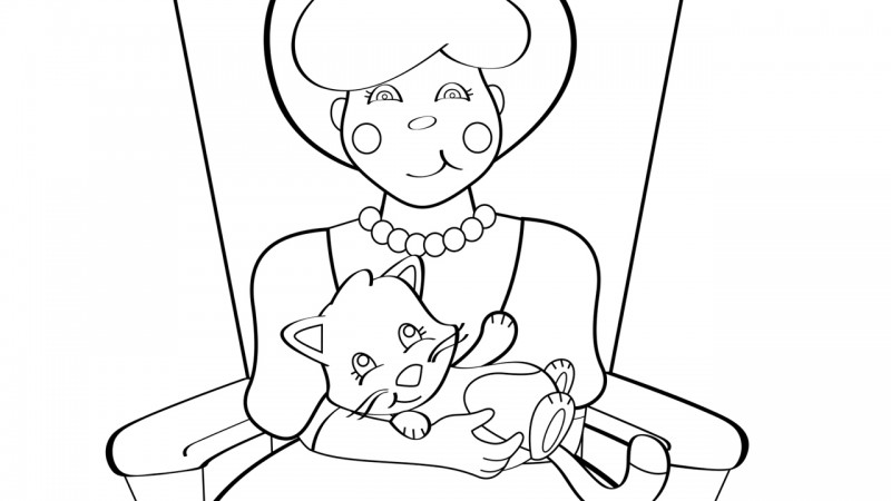 Image for Pussy-Cat, Pussy-Cat – Coloring Page