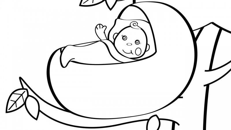 Image for Rockabye Baby – Coloring Page