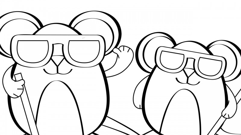Image for Three Blind Mice – Coloring Page