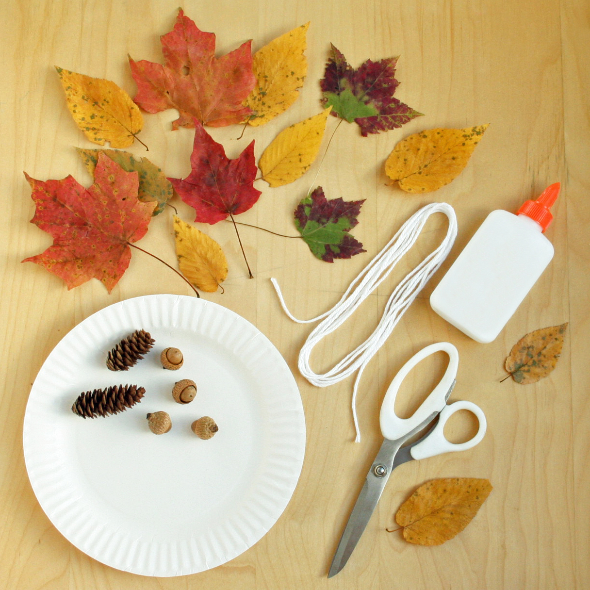 Fall wreath craft materials