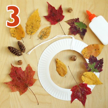 Fall wreath craft step 3