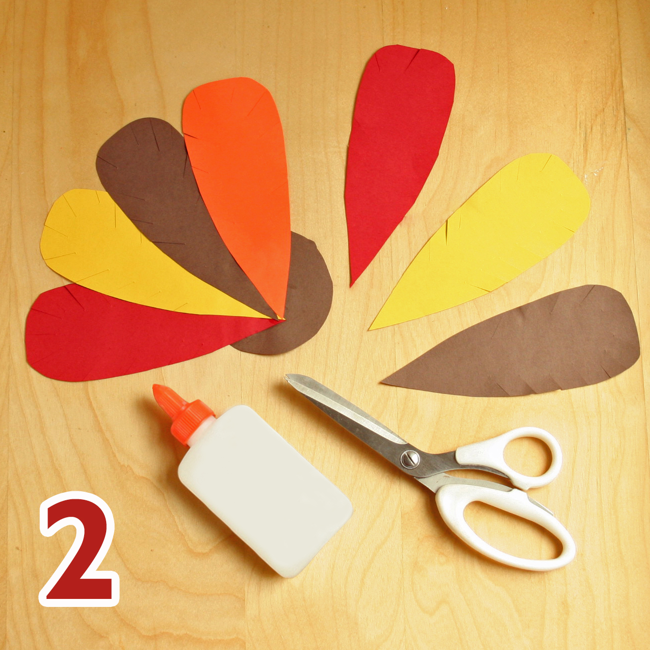 Thanksgiving turkey craft step 2