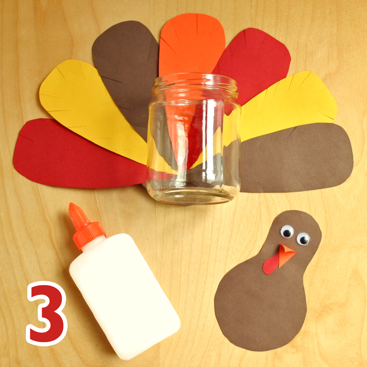 Thanksgiving turkey craft step 3