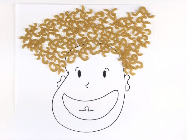 Crazy Hair Day Craft macaroni final