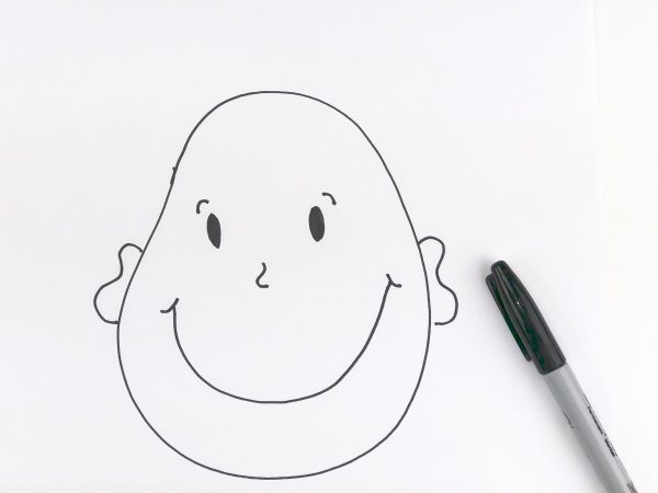 Crazy Hair Day Craft paint step 1