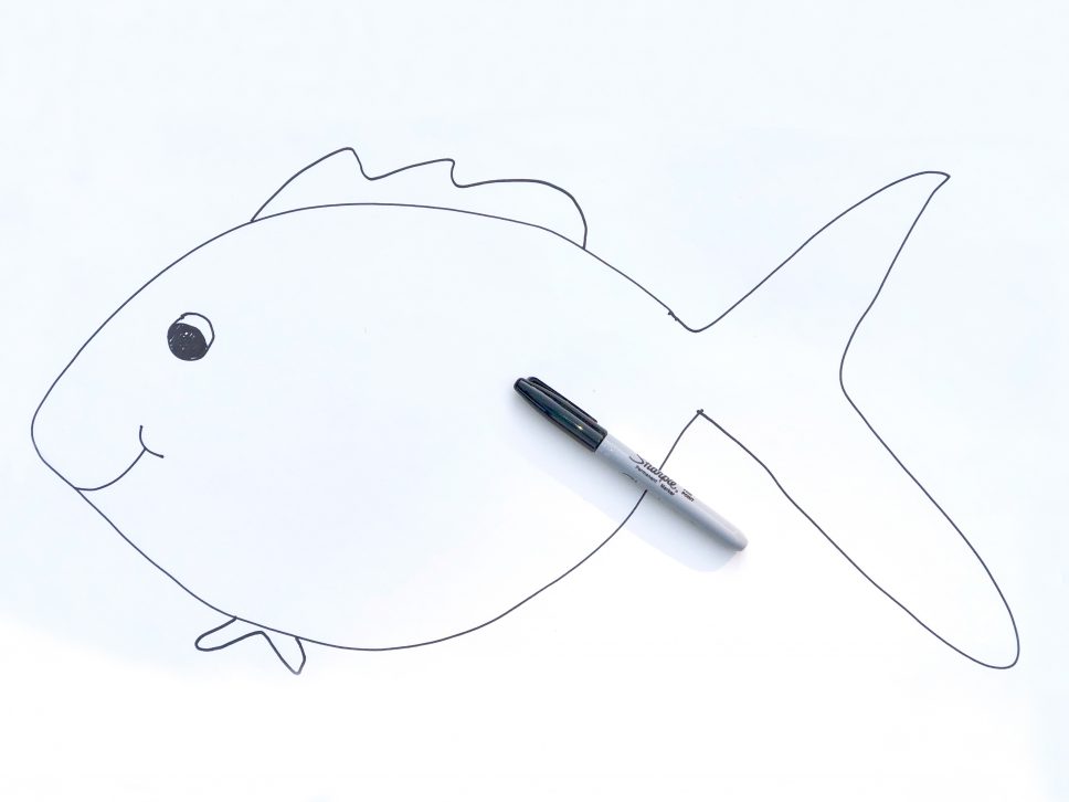 How To Draw Fish Easy, Rainbow Fish Drawing