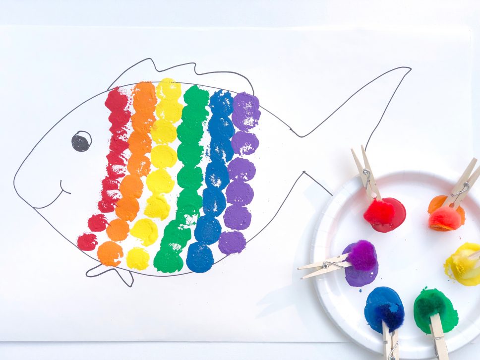 Rainbow Fish Craft step 3