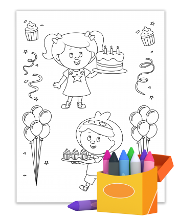 Happy Birthday Coloring Page