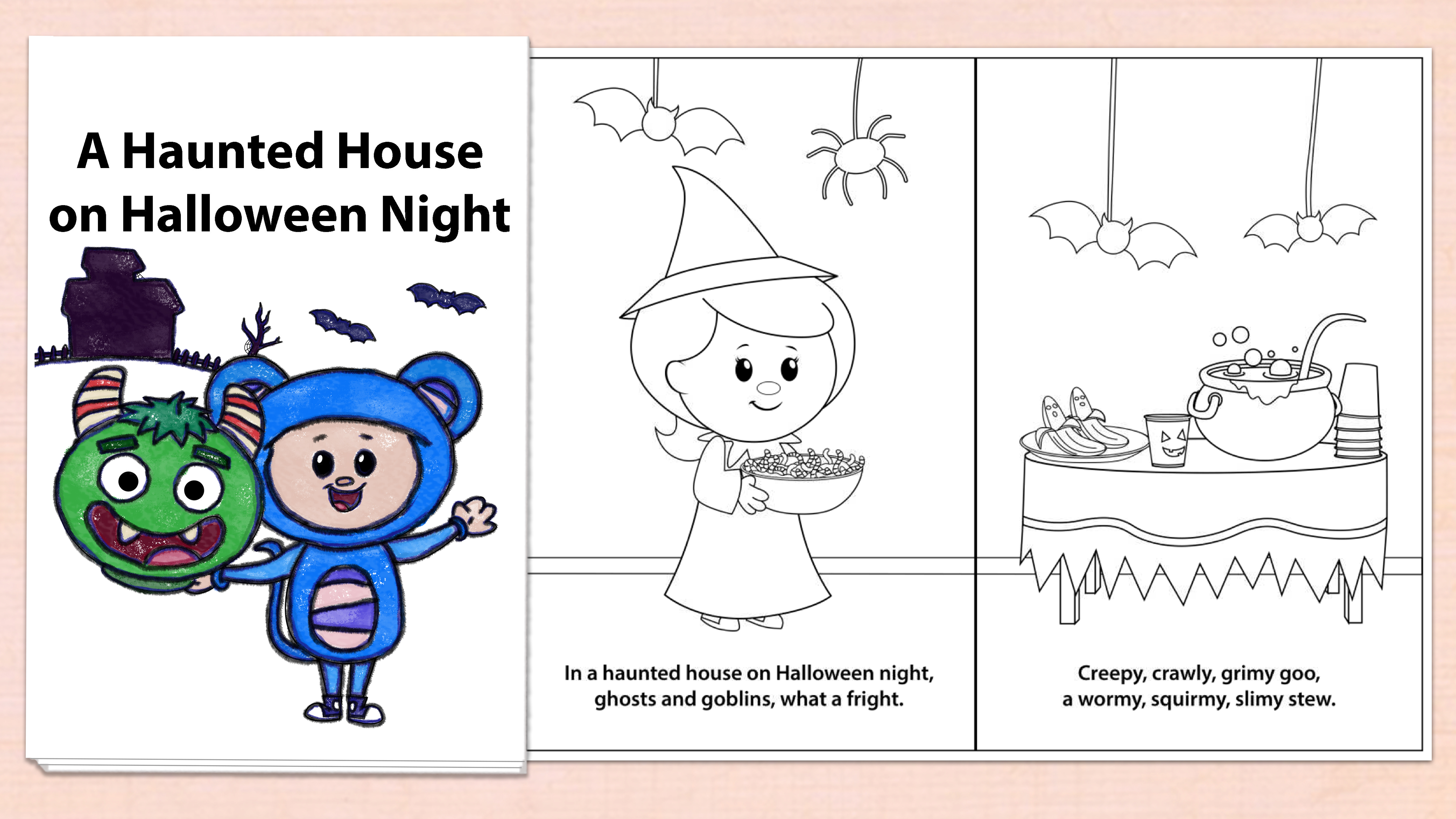 'A Haunted House on Halloween Night' Coloring Book