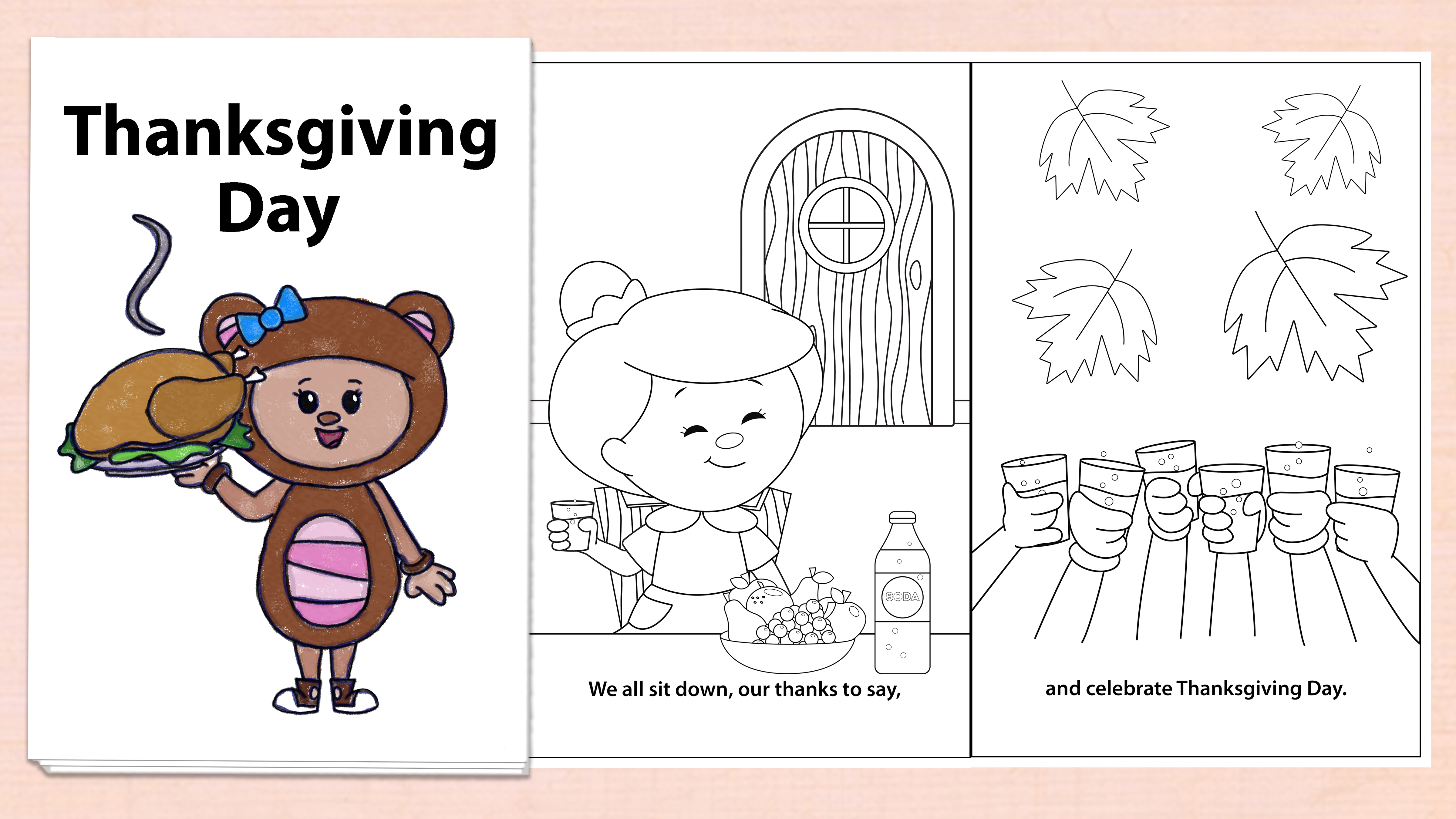 'Thanksgiving Day' Coloring Book