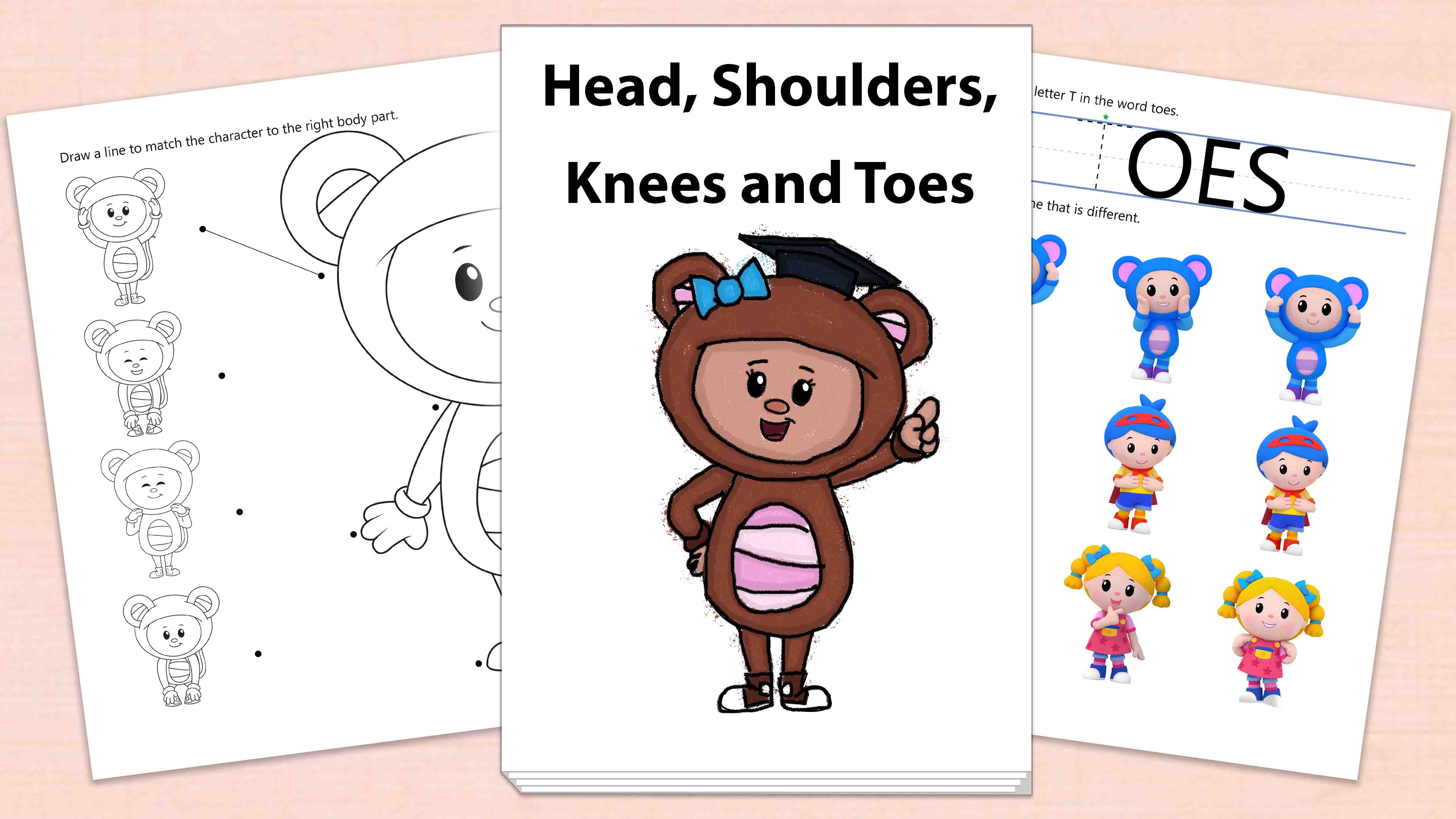 Head, Shoulders, Knees and Toes Printables Mother Goose Club