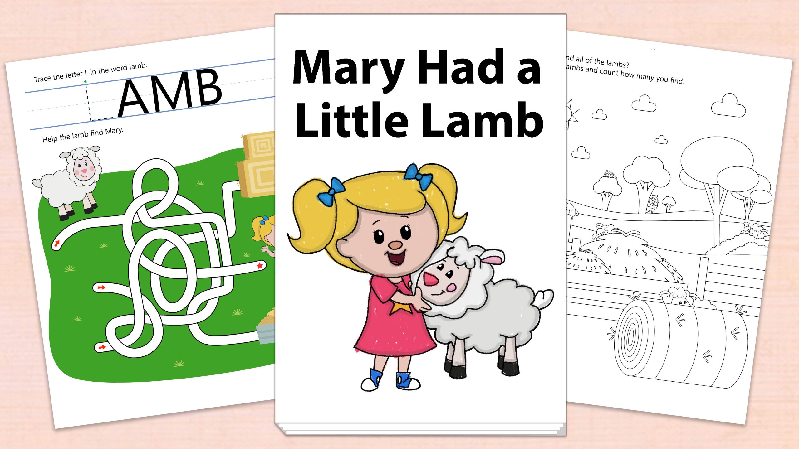Mary Had a Little Lamb Printables Mother Goose Club
