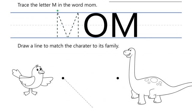 Activity Pages M-O-M Spells Mom