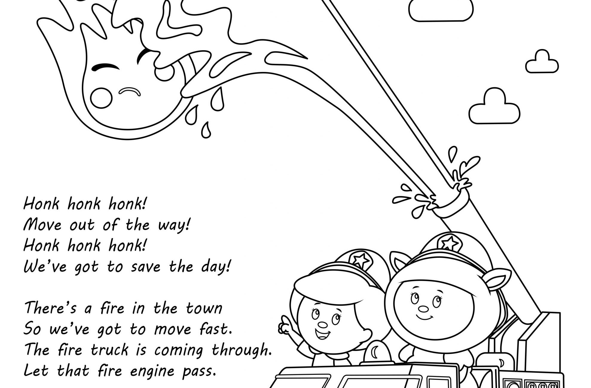 Fire Engine Rhyme Fire Engine, Fire Engine - Activity 3 - Mother Goose Club