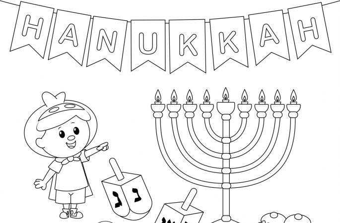 Image for Hanukkah – Coloring Page